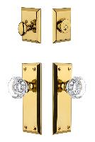 GrandeurFAVCHM_ComboFifth Avenue Plate with Chambord Crystal Knob and matching Deadbolt