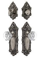 GrandeurGVCCHM_ComboGrande Vic Plate with Chambord Crystal Knob and matching Deadbolt