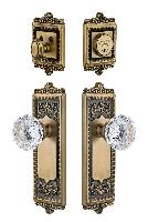 GrandeurWINFON_ComboWindsor Plate with Fontainebleau Crystal Knob and matching Deadbolt