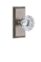 GrandeurCARFONCarre Plate Privacy with Fontainebleau Crystal Knob