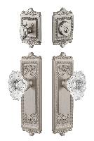 GrandeurWINBIA_ComboWindsor Plate with Biarritz Crystal Knob and matching Deadbolt
