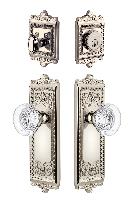 GrandeurWINBOR_ComboWindsor Plate with Bordeaux Crystal Knob and matching Deadbolt