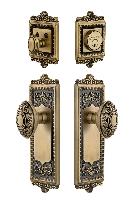GrandeurWINGVC_ComboWindsor Plate with Grande Victorian Knob and matching Deadbolt
