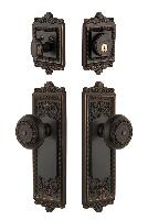 GrandeurWINPAR_ComboWindsor Plate with Parthenon Knob and matching Deadbolt