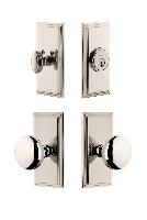 GrandeurCARFAV_ComboCarre Plate with Fifth Avenue Knob and matching Deadbolt