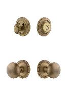 GrandeurCIRFAV_ComboCirculaire Rosette with Fifth Avenue Knob and matching Deadbolt