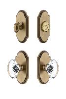 GrandeurARCPRO_ComboArc Plate with Provence Crystal Knob and matching Deadbolt