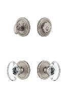 GrandeurCIRPRO_ComboCirculaire Rosette with Provence Crystal Knob and matching Deadbolt