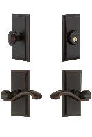GrandeurCARPRT_ComboCarre Plate with Portfino Lever and matching Deadbolt