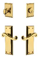 GrandeurFAVNEW_ComboFifth Avenue Plate with Newport Lever and matching Deadbolt