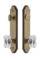 Grandeur HardwareARCBCC_82Arc Tall Plate Complete Entry Set with Baguette Clear Crystal Knob