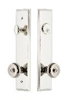 Grandeur HardwareCARBOU_82Carre' Tall Plate Complete Entry Set with Bouton Knob