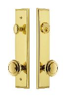 Grandeur HardwareCARCIR_82Carre' Tall Plate Complete Entry Set with Circulaire Knob