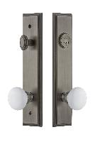 Grandeur HardwareCARHYD_82Carre' Tall Plate Complete Entry Set with Hyde Park Knob