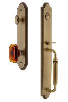 Grandeur HardwareARCCGRBCAArc One-Piece Handleset with C Grip and Baguette Amber Knob