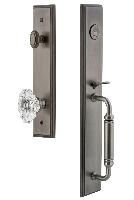 Grandeur HardwareCARCGRBIACarre' One-Piece Handleset with C Grip and Biarritz Knob