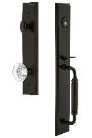 Grandeur HardwareCARCGRBORCarre' One-Piece Handleset with C Grip and Bordeaux Knob