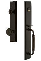 Grandeur HardwareFAVCGRBOUFifth Avenue One-Piece Handleset with C Grip and Bouton Knob