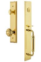 Grandeur HardwareFAVCGRWINFifth Avenue One-Piece Handleset with C Grip and Windsor Knob