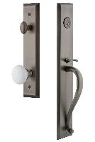 Grandeur HardwareFAVSGRHYDFifth Avenue One-Piece Handleset with S Grip and Hyde Park Knob