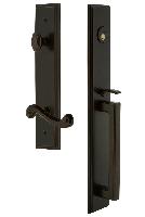 Grandeur HardwareCARDGRNEWCarre' One-Piece Handleset with D Grip and Newport Lever