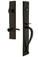 Grandeur HardwareCARSGRBELCarre' One-Piece Handleset with S Grip and Bellagio Lever