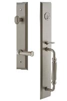 Grandeur HardwareFAVFGRGEOFifth Avenue One-Piece Handleset with F Grip and Georgetown Lever