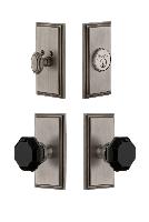 GrandeurCARLYO_ComboCarre' Plate with Lyon Knob and matching Deadbolt
