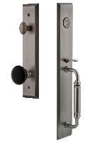 GrandeurFAVCGRCOVFifth Avenue One-Piece Handleset with C Grip and Coventry Knob Antique Pewter