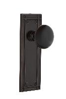 Nostalgic WarehouseMISBLKMission Plate Black Porcelain Door Knob with or With Out Keyhole