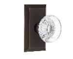 Nostalgic WarehouseSTURCCStudio Plate Round Clear Crystal Glass Door Knob with or With Out Keyho