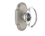 Nostalgic WarehouseCOTOCCCottage Plate Oval Clear Crystal Glass Door Knob with or With Out Keyho