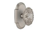 Nostalgic WarehouseCOTVICCottage Plate Victorian Door Knob with or With Out Keyhole