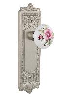Nostalgic WarehouseEADROSEgg & Dart Plate White Rose Porcelain Door Knob with or With Out Keyhol
