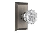 Nostalgic WarehouseSTUCRYStudio Plate Crystal Glass Door Knob with or With Out Keyhole