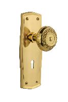 Nostalgic WarehousePRAMEAPrairie Plate Meadows Door Knob with or With Out Keyhole