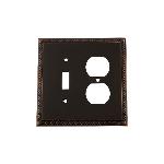 Nostalgic WarehouseROPSWPLTTDRope Switch Plate with Toggle and Outlet