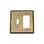 Nostalgic WarehouseROPSWPLTTRRope Switch Plate with Toggle and Rocker