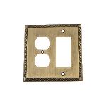 Nostalgic WarehouseROPSWPLTRDRope Switch Plate with Rocker and Outlet