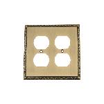 Nostalgic WarehouseEADSWPLTD2Egg & Dart Switch Plate with Double Outlet
