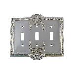 Nostalgic WarehouseMEASWPLTT3Meadows Switch Plate with Triple Toggle