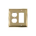 Nostalgic WarehouseDECSWPLTRDDeco Switch Plate with Rocker and Outlet