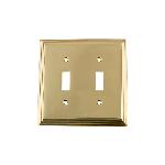 Nostalgic WarehouseDECSWPLTT2Deco Switch Plate with Double Toggle