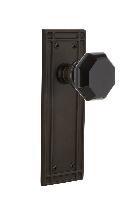 Nostalgic WarehouseMISWABMission Plate Waldorf Black Door Knob with or With Out Keyhole