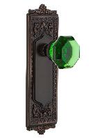 Nostalgic WarehouseEADWAEEgg & Dart Plate Waldorf Emerald Door Knob with or With Out Keyhole
