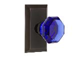 Nostalgic WarehouseSTUWACStudio Plate Waldorf Cobalt Door Knob with or With Out Keyhole