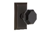 Nostalgic WarehouseSTUWABStudio Plate Waldorf Black Door Knob with or With Out Keyhole