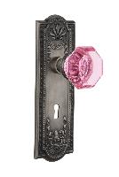 Nostalgic WarehouseMEAWAPMeadows Plate Waldorf Pink Door Knob with or With Out Keyhole